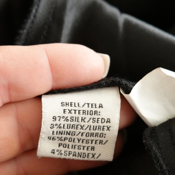 ECI Geometric Print Silk Chiffon Midi Fit & Flare Dress w/Ruffled Neckline, sz 8 - Picture 6 of 6